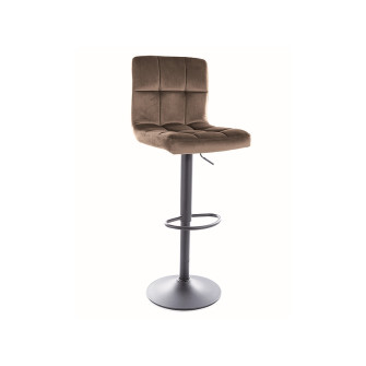 Juneau H-1 bar stool (Velvet/Black legs)